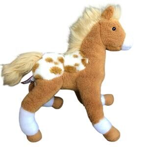 Vintage Douglas Horse Plush Tan White Appaloosa Pony Spots Stuffed Animal Toy